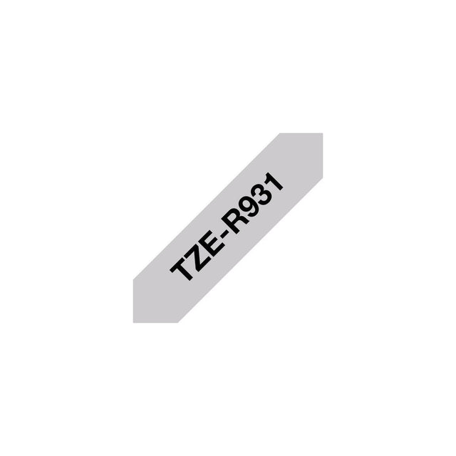 Tape BROTHER TZER931 12mm black/silver