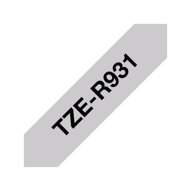 Tape BROTHER TZER931 12mm black/silver