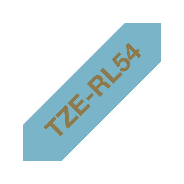 Tape BROTHER TZERL54 24mm gold on l-blue