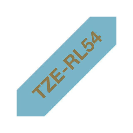 Tape BROTHER TZERL54 24mm gold on l-blue