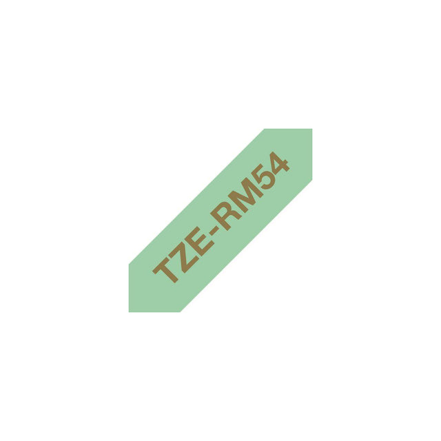 Tape BROTHER TZERM34 12mm gold on m-green