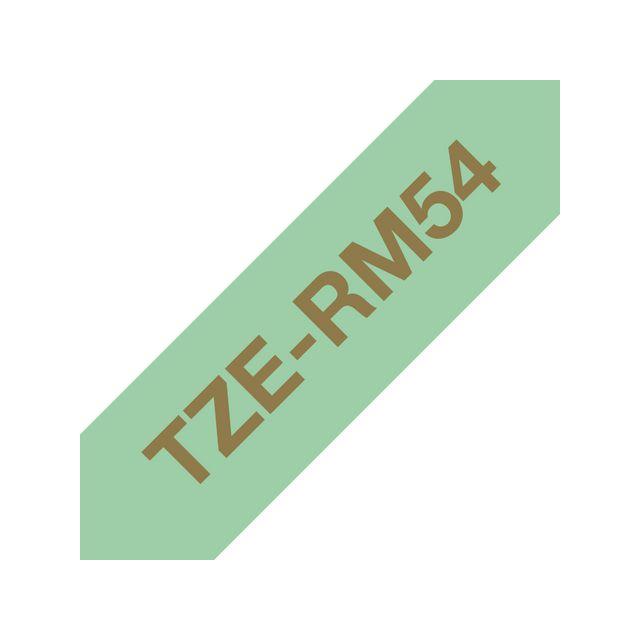 Tape BROTHER TZERM34 12mm gold on m-green