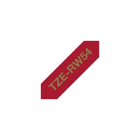 Tape BROTHER TZERW54 24mm gold on v-red