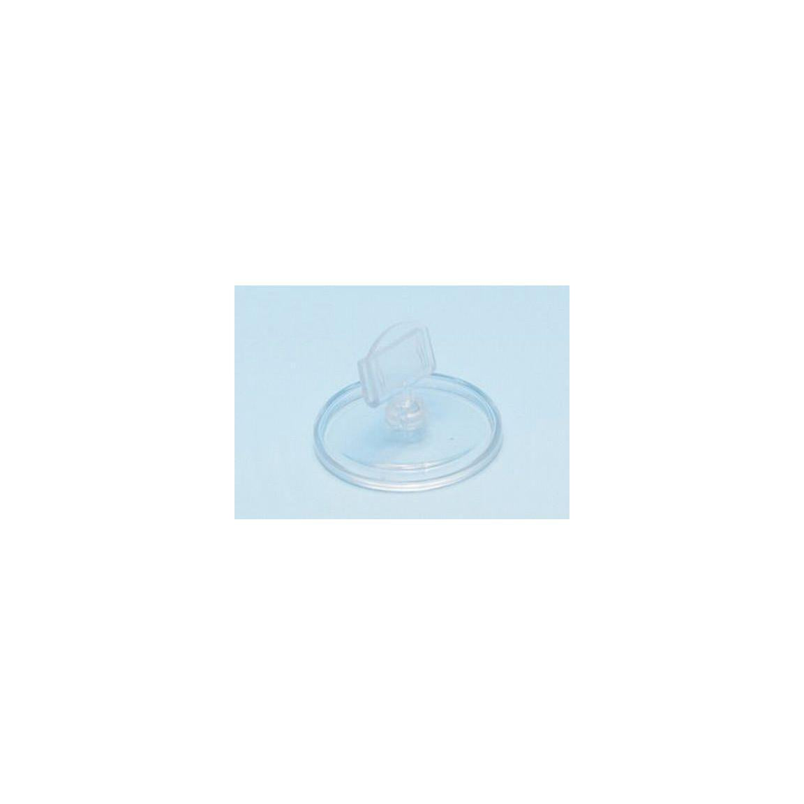 Sign holder round foot, transp. 10/pack