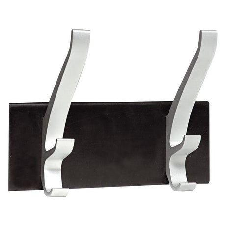 Wall hook UNILUX with two hooks black/grey