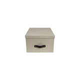 Storage box w.lid cardboard linen