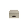 Storage box w.lid cardboard linen