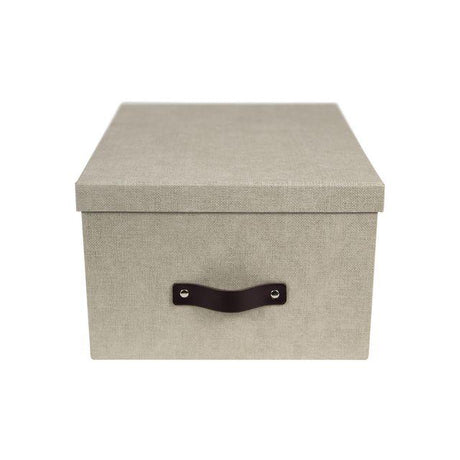 Storage box w.lid cardboard linen