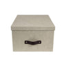 Storage box w.lid cardboard linen