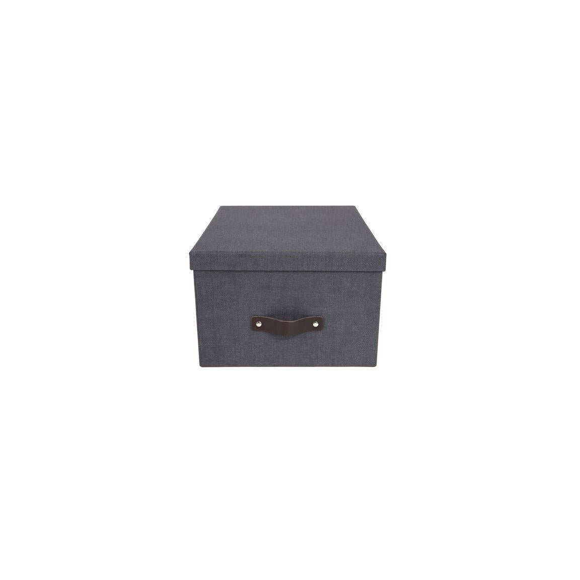 Storage box w.lid cardboard black