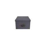 Storage box w.lid cardboard black