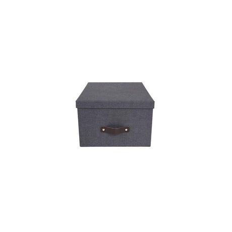 Storage box w.lid cardboard black