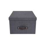 Storage box w.lid cardboard black