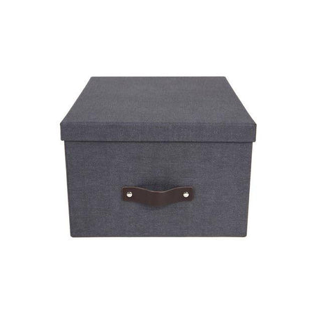 Storage box w.lid cardboard black