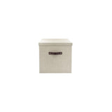 Storage box w.lid cardboard large linen