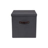 Storage box w.lid cardboard large black