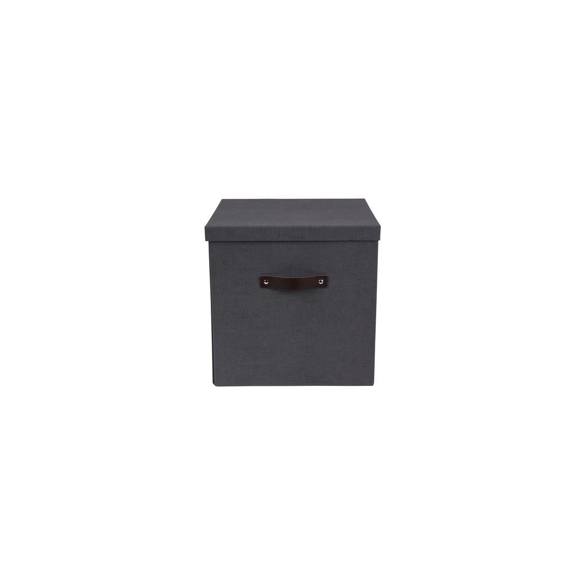Storage box w.lid cardboard large black