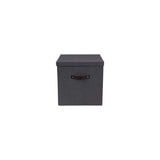 Storage box w.lid cardboard large black