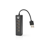 Hub NEDIS USB 4 port black