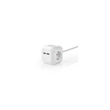 Branch outlet NEDIS earthed 4-way + 2 USB