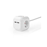 Branch outlet NEDIS earthed 4-way + 2 USB