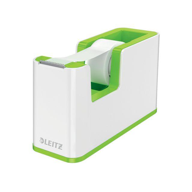 Tape dispenser with tape WOW white/green
