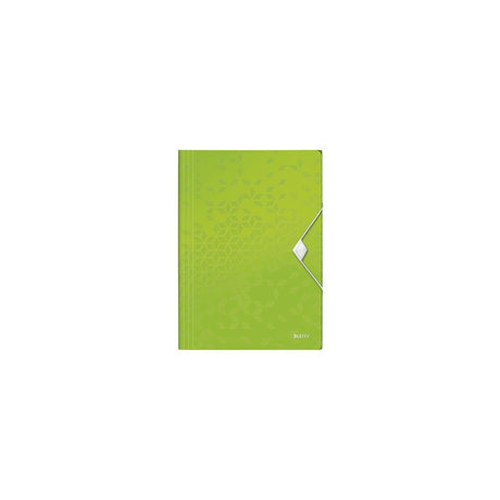 Rubber band folder LEITZ WOW 3-kl A4 PP green