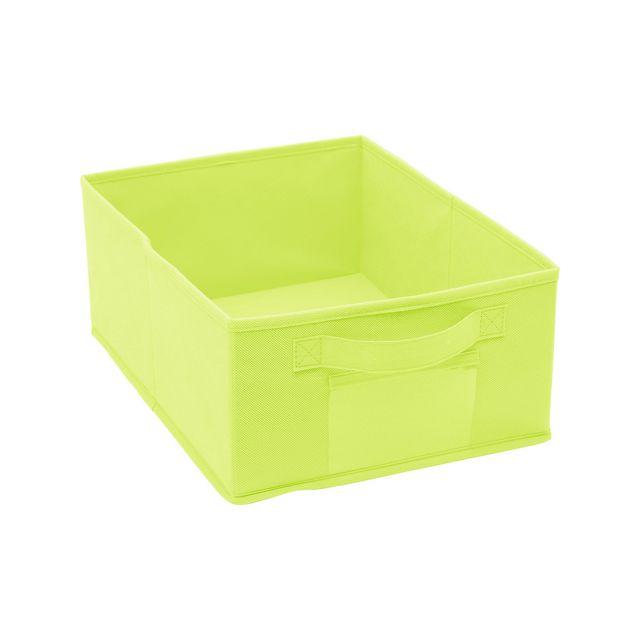 Fabric storage basket green