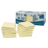 Notes INFO NOTES recy 75x75 yellow 12/pack