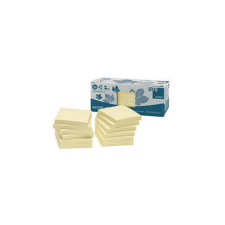 Notes INFO NOTES recy 75x75 yellow 12/pack