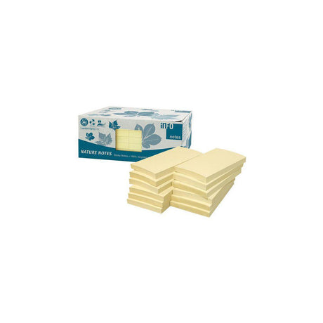 Notes INFO NOTES recy 75x125 yellow 12/pack