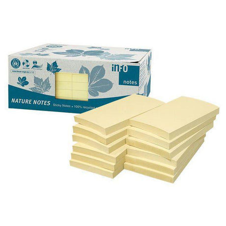 Notes INFO NOTES recy 75x125 yellow 12/pack