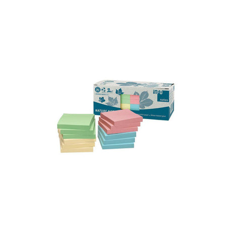 Notes INFO NOTES recy 75x75 colours 12/pack