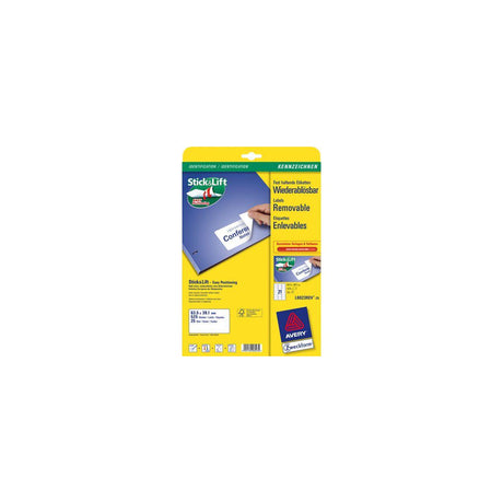 Label AVERY avtagb 63,5x38,1mm 630/fp