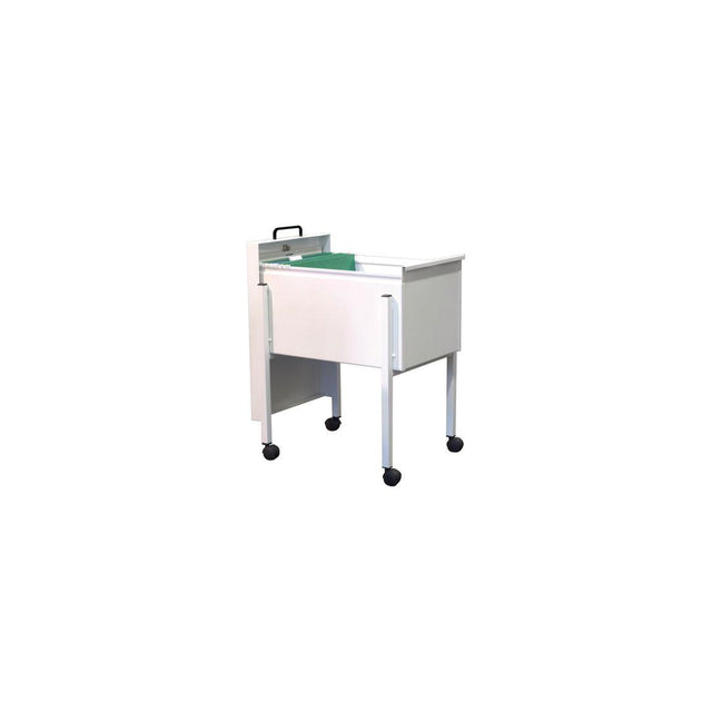 A4 hanging file trolley with lockable lid