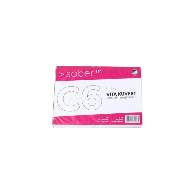 Envelope SOBER C6 90g Moisture resistant 50/pack