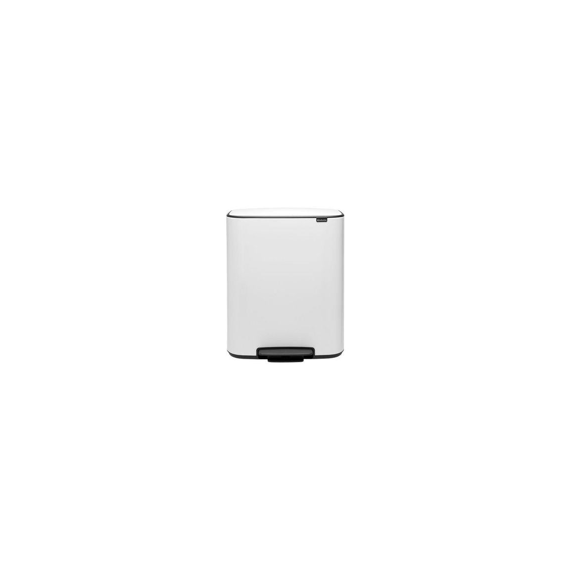 Wastepaper basket BRABANTIA Pedal Bo 2x30L white