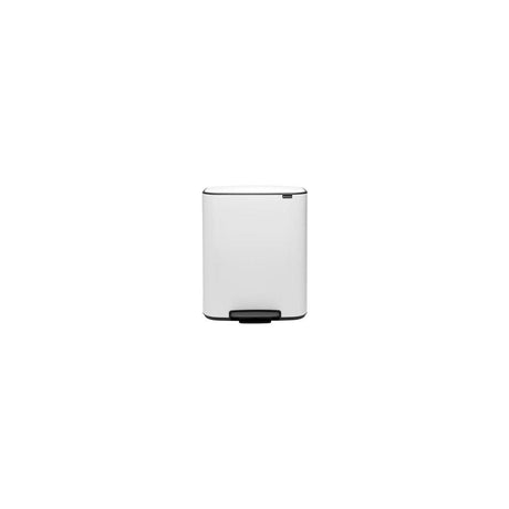 Wastepaper basket BRABANTIA Pedal Bo 2x30L white
