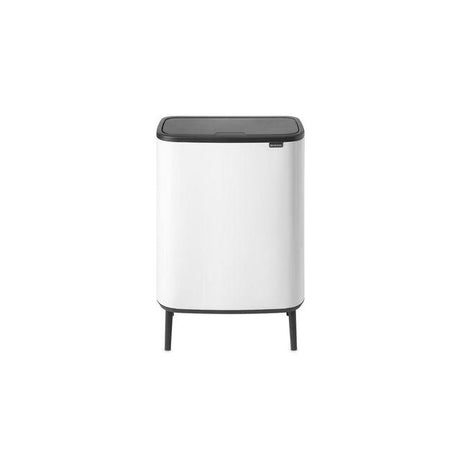 Wastepaper basket BRABANTIA Bo Touch 2x30L white