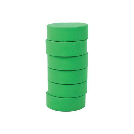 Colour pucks 57mm, green 6/pc
