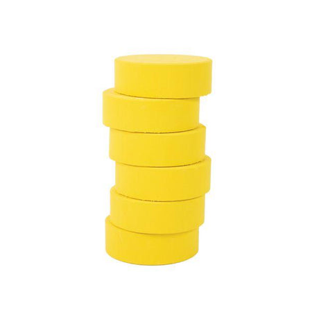 Colour pucks 57mm, yellow 6/pc