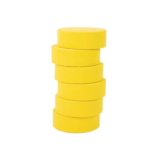 Colour pucks 57mm, yellow 6/pc