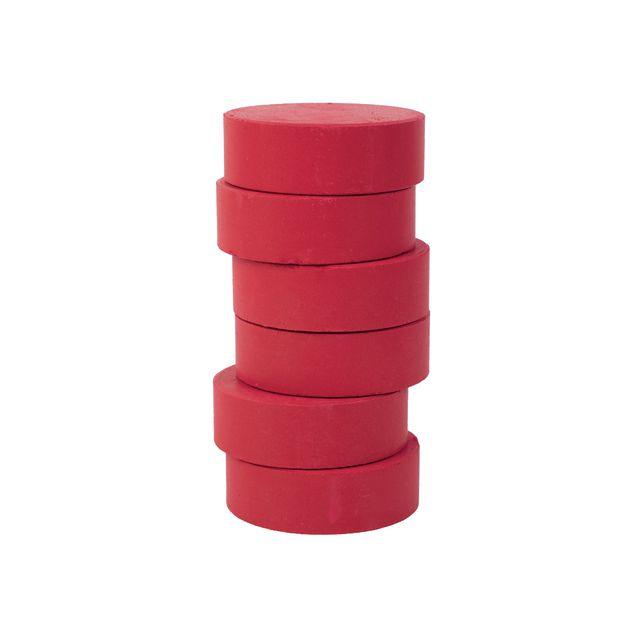 Colour pucks 57mm, dark red 6/pc