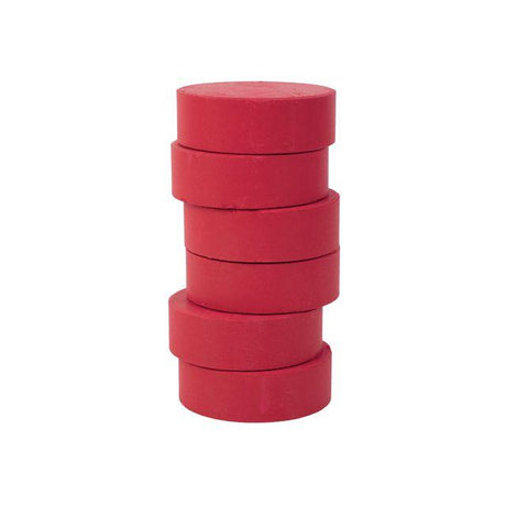 Colour pucks 57mm, dark red 6/pc