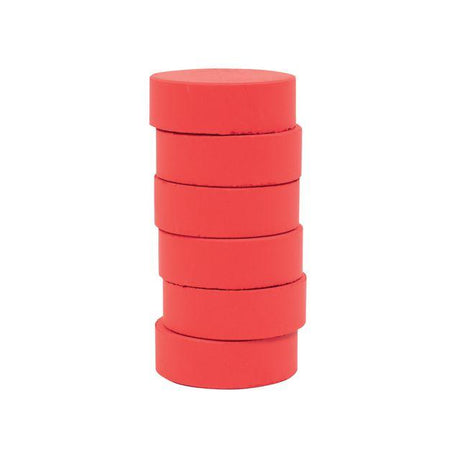 Colour pucks 57mm, red 6/pc