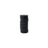 Colour pucks 57mm, black 6/pc