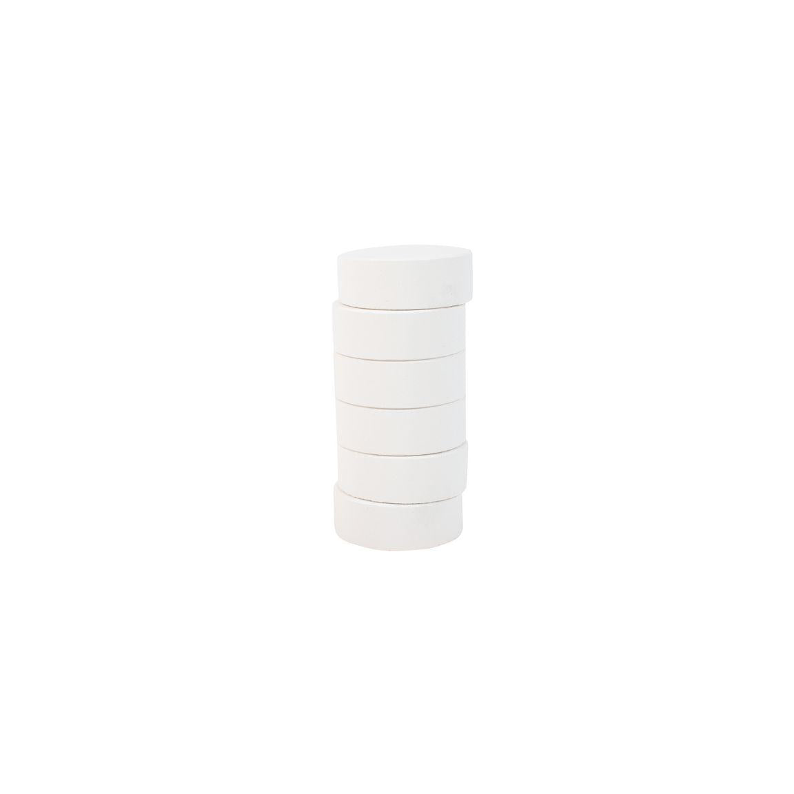 Colour pucks 57mm, white 6/pc