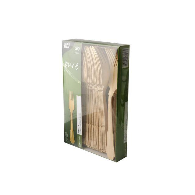 Cutlery Wooden fork PURE Premium 50/pc