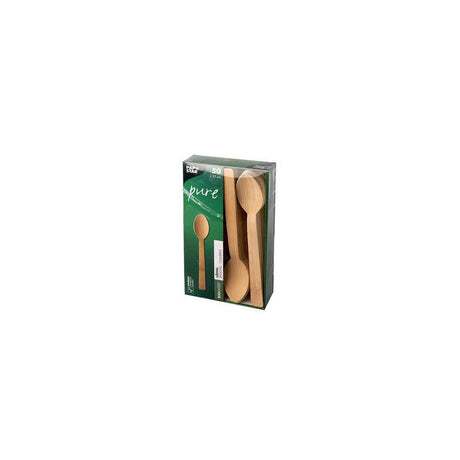 Cutlery PURE bamboo spoon 17cm 50/pack