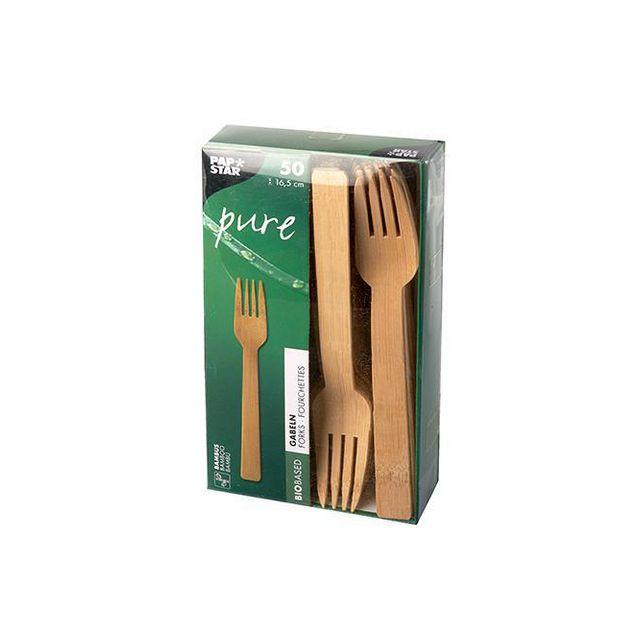 Cutlery Fork PURE Bamboo 16,5cm 50/pc